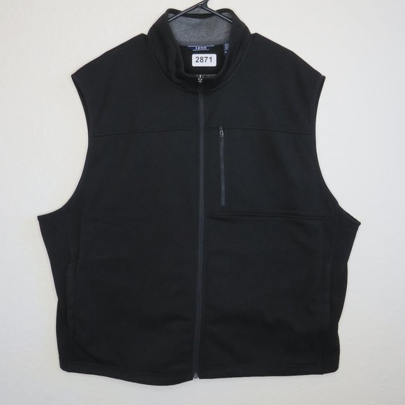 IZOD* Men's Sleeveless Full Front‎ Zip 2.5" Turtle Neck Chest Pocket Vest~ 2XL - Picture 1 of 12